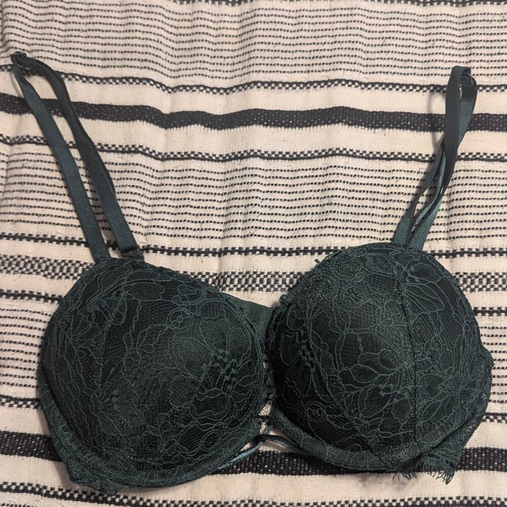 Victoria's Secret Bombshell Add 2-Cups Smooth Bra - Dark Green 32B